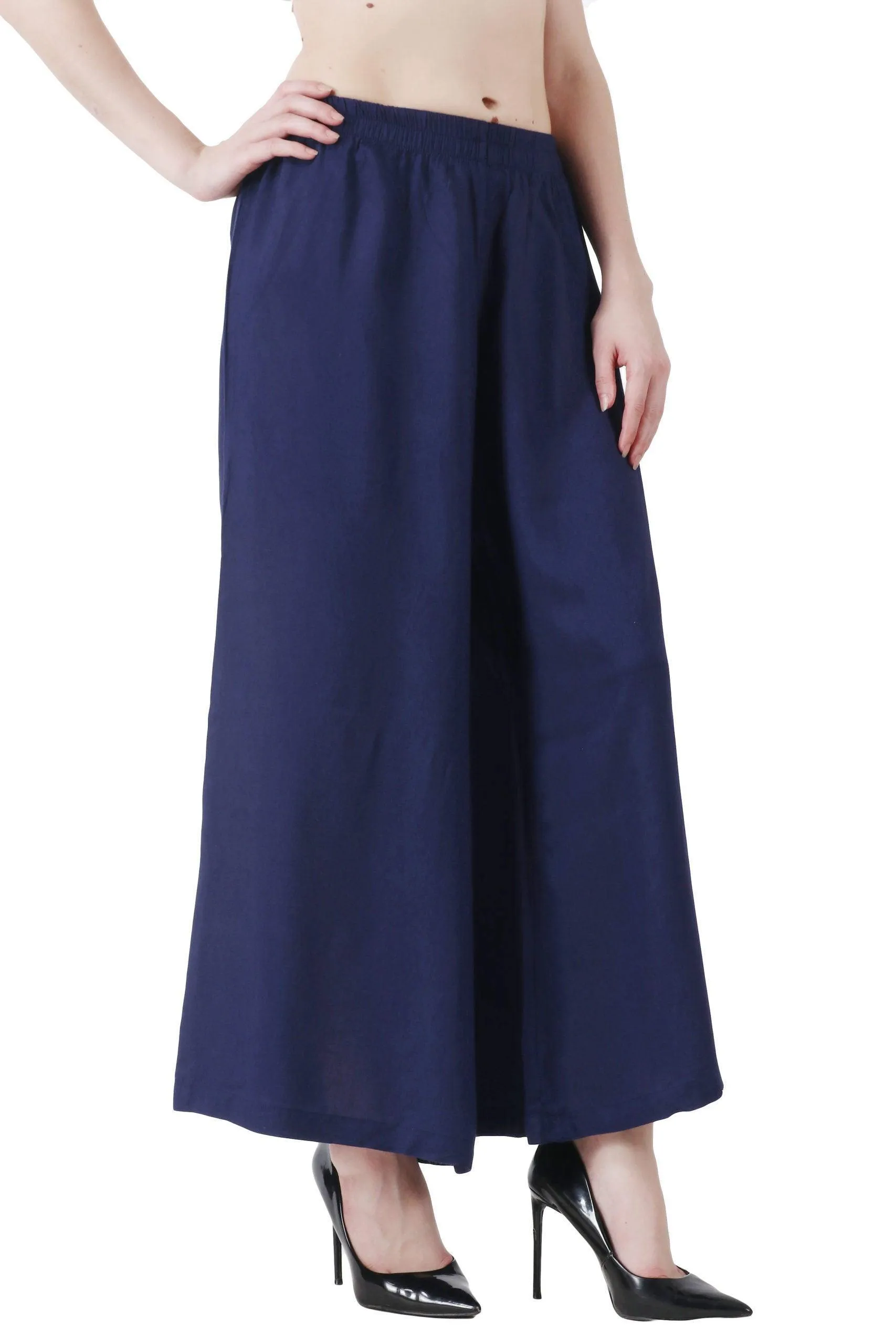 Solid Flared Palazzo