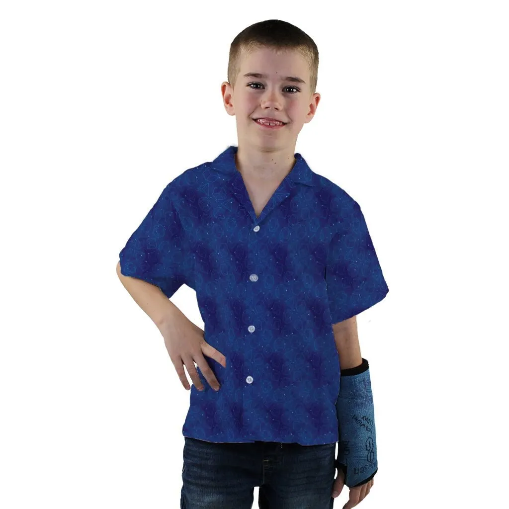 Space RPG Dice Blue Dnd Youth Hawaiian Shirt