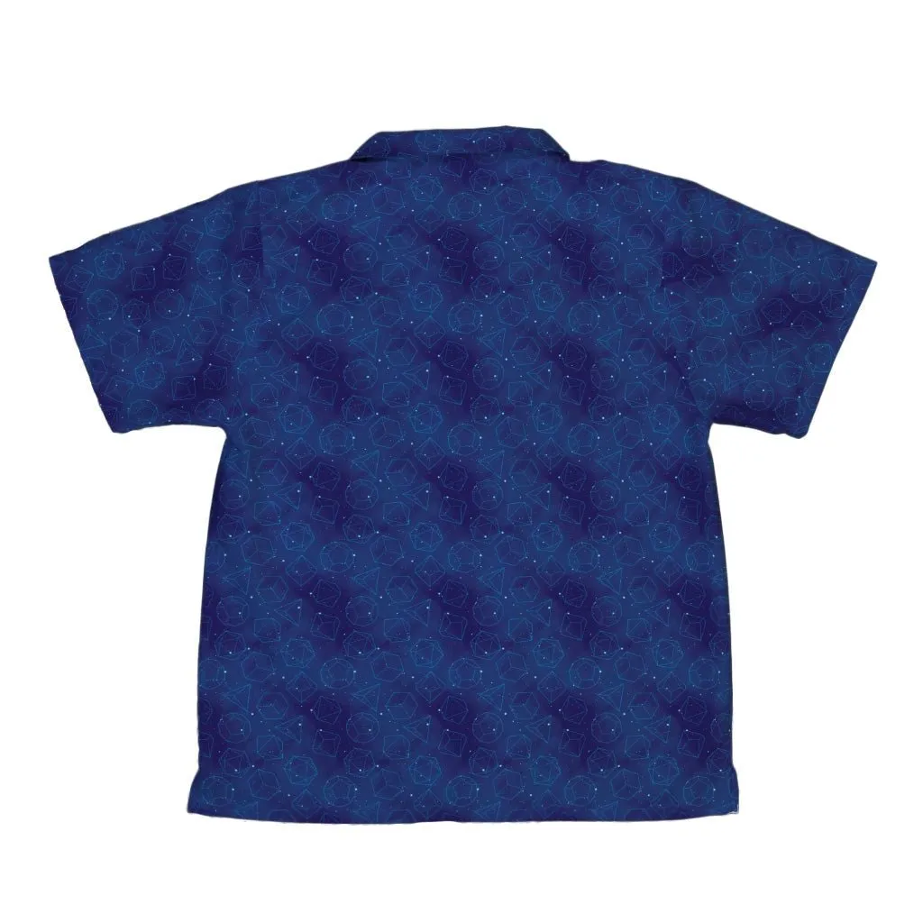 Space RPG Dice Blue Dnd Youth Hawaiian Shirt
