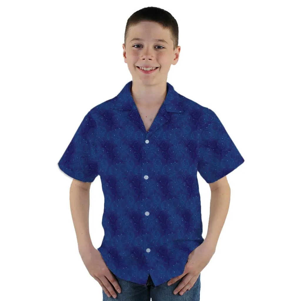 Space RPG Dice Blue Dnd Youth Hawaiian Shirt