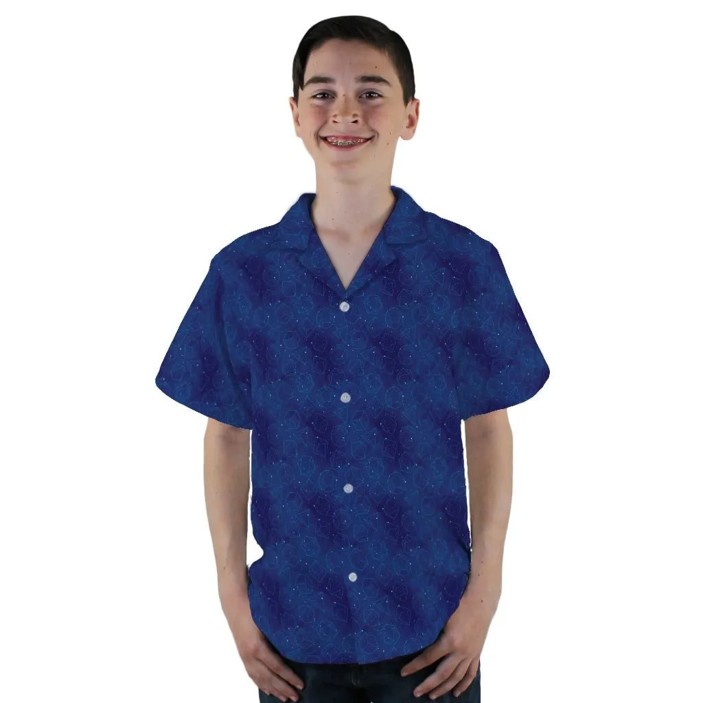 Space RPG Dice Blue Dnd Youth Hawaiian Shirt