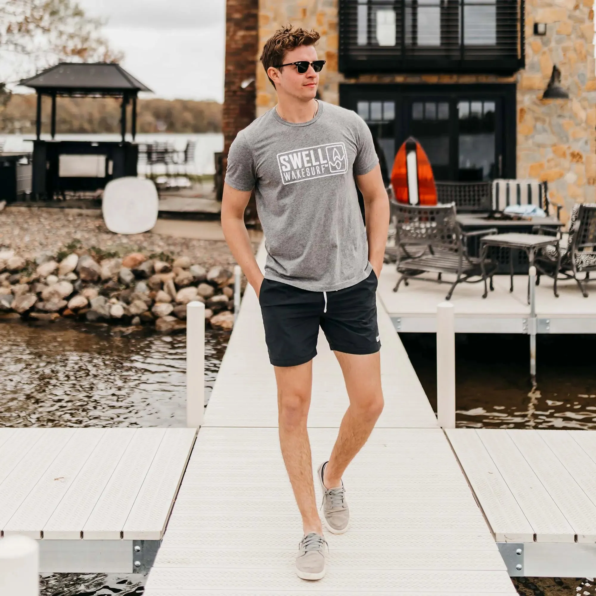 SWELL Wakesurf Badge Shirt - Men's - Luxuriously Soft Triblend