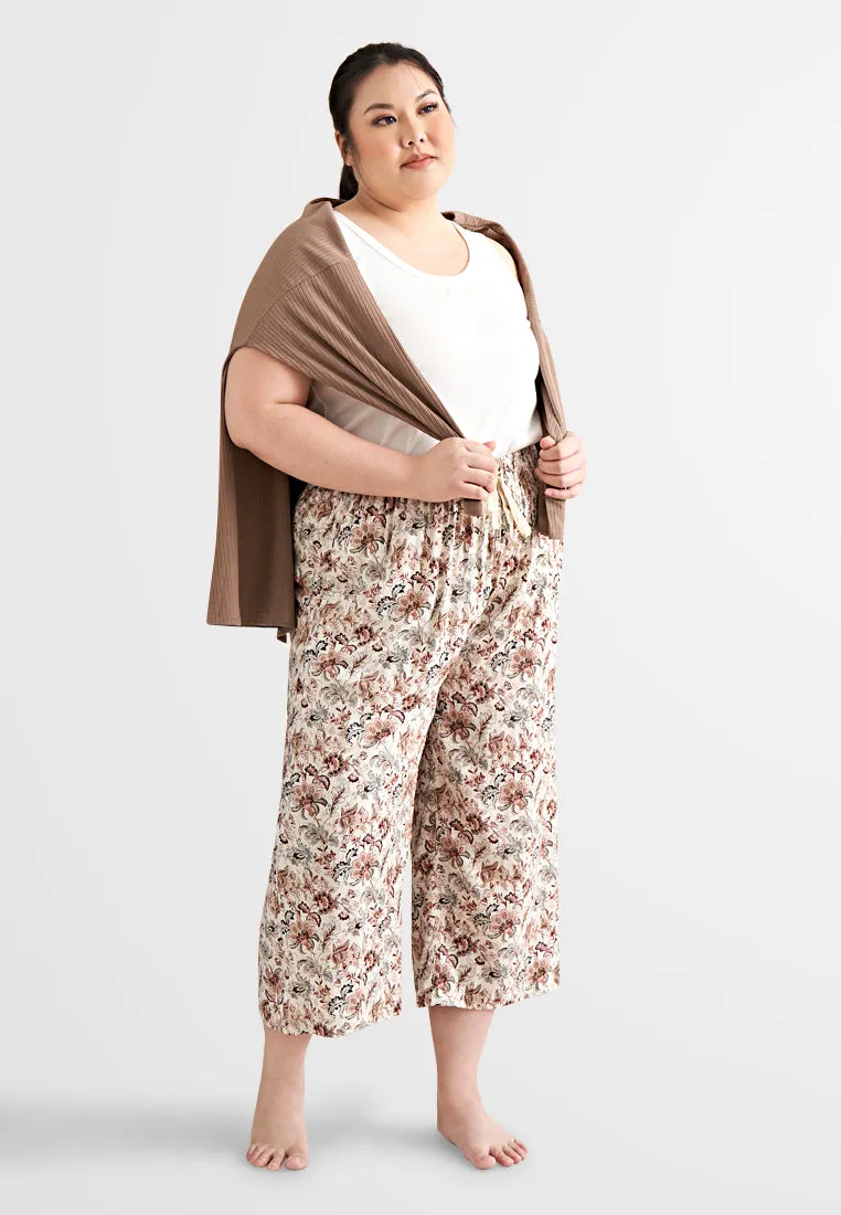 Thamara Cotton Rayon 3/4 Lounge Pants