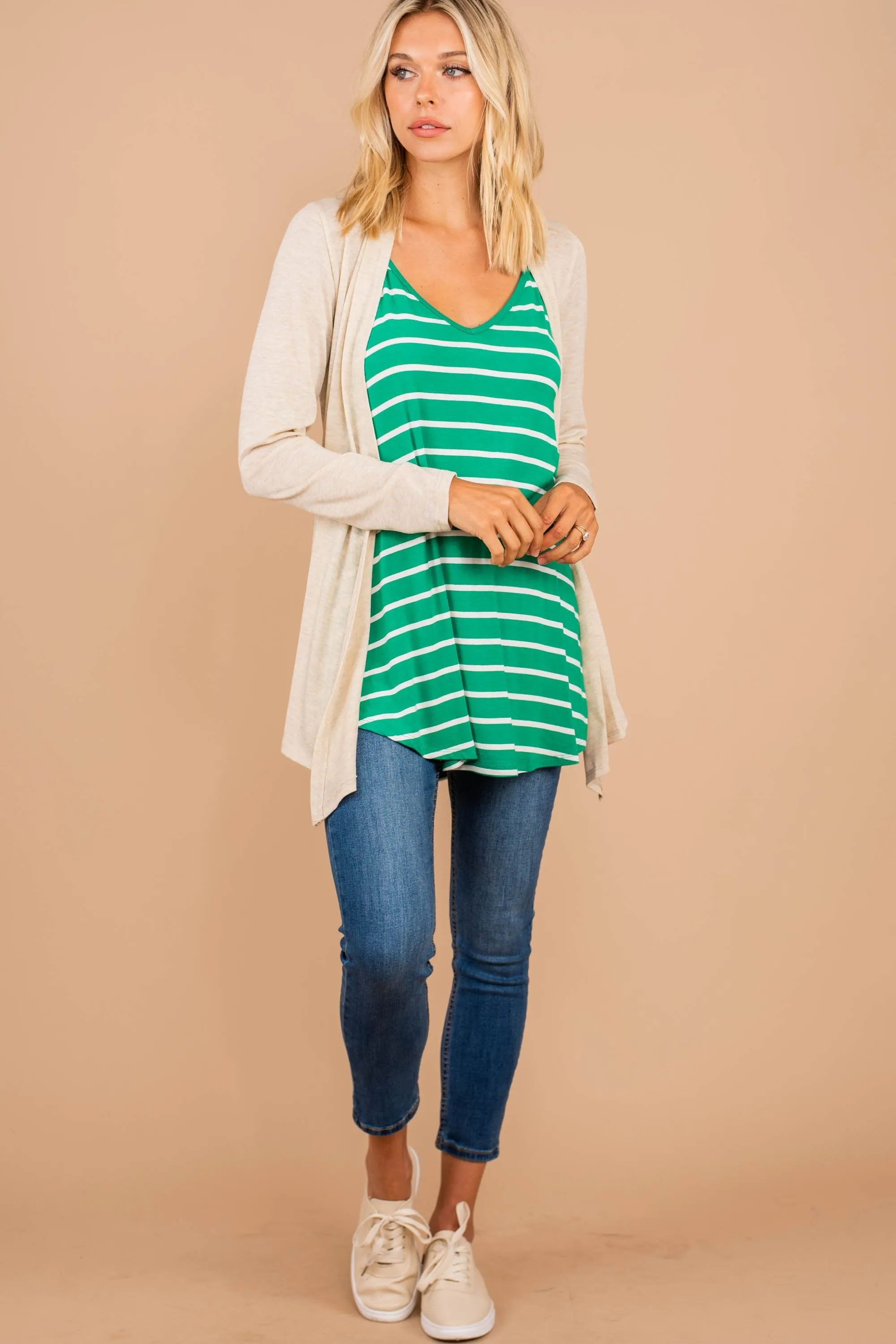 Undeniable Oatmeal Brown Classic Cardigan