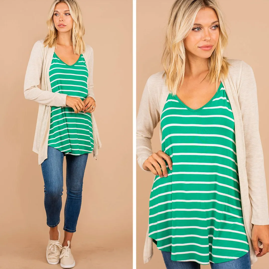 Undeniable Oatmeal Brown Classic Cardigan