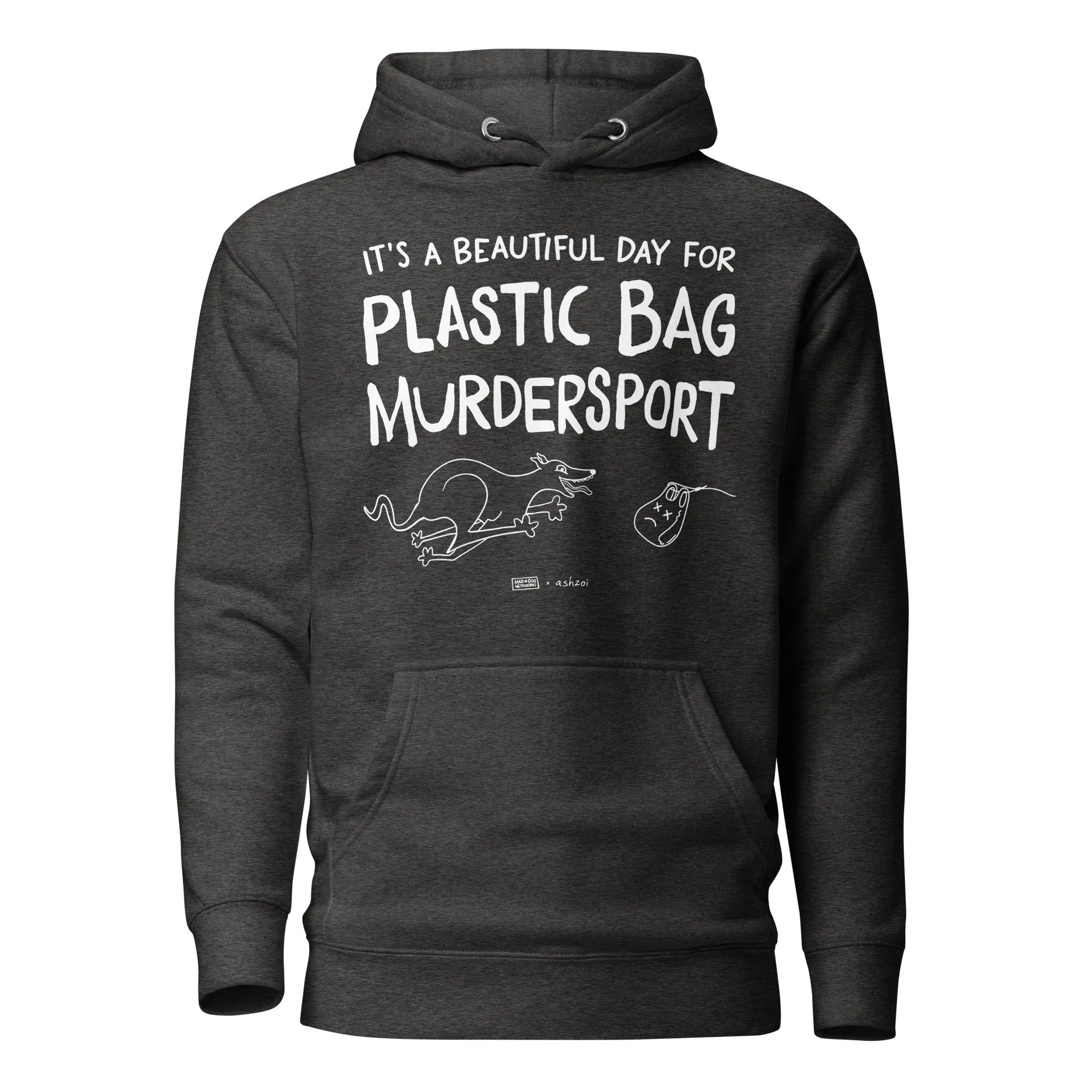 unisex hoodie: plastic bag murdersport (sighthound version)