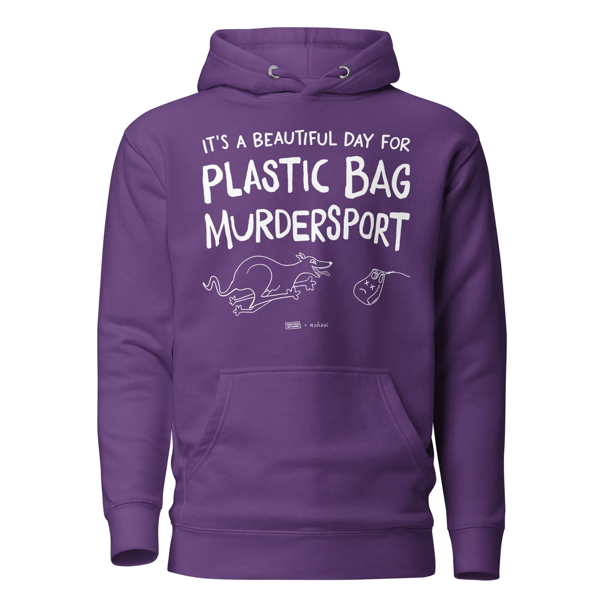 unisex hoodie: plastic bag murdersport (sighthound version)