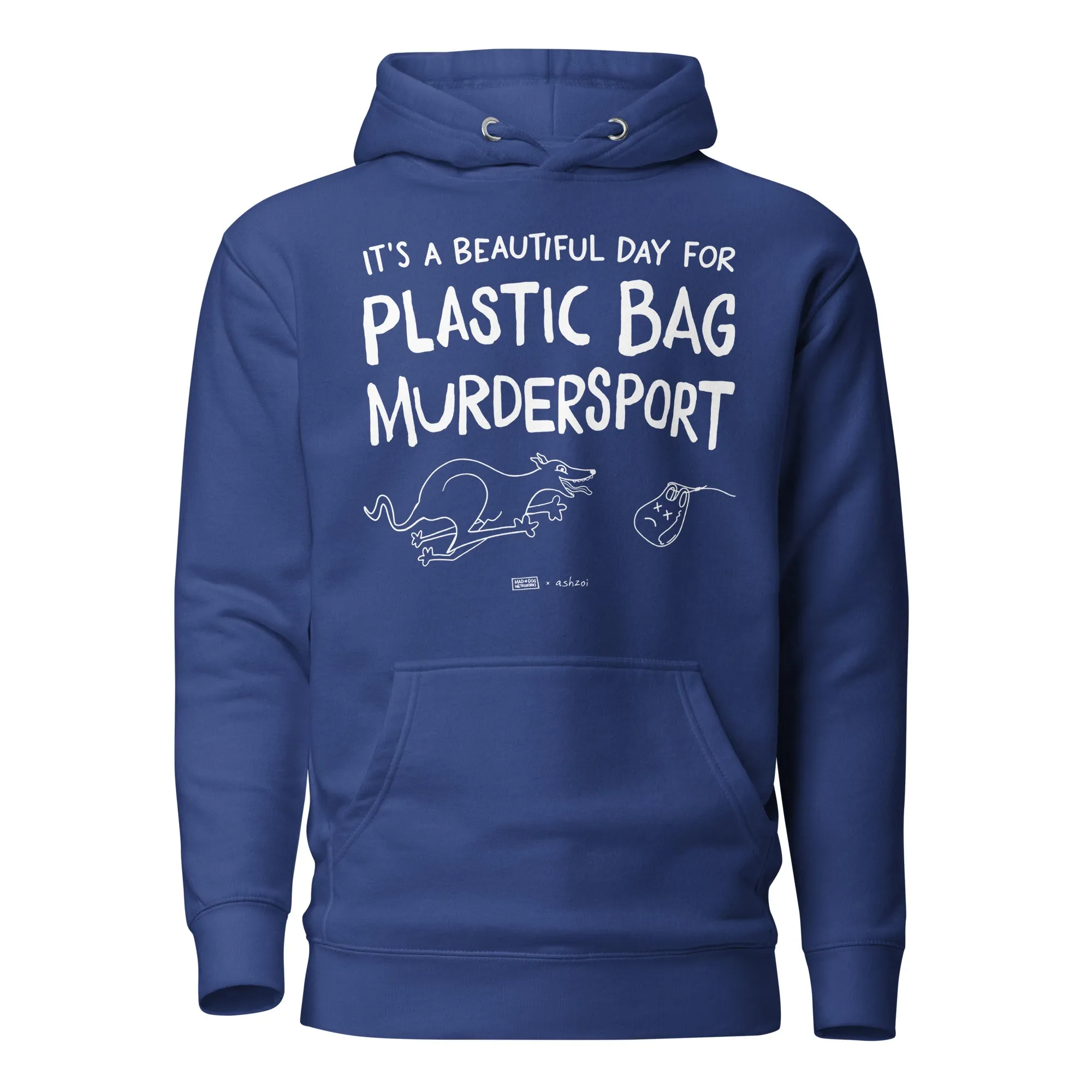unisex hoodie: plastic bag murdersport (sighthound version)