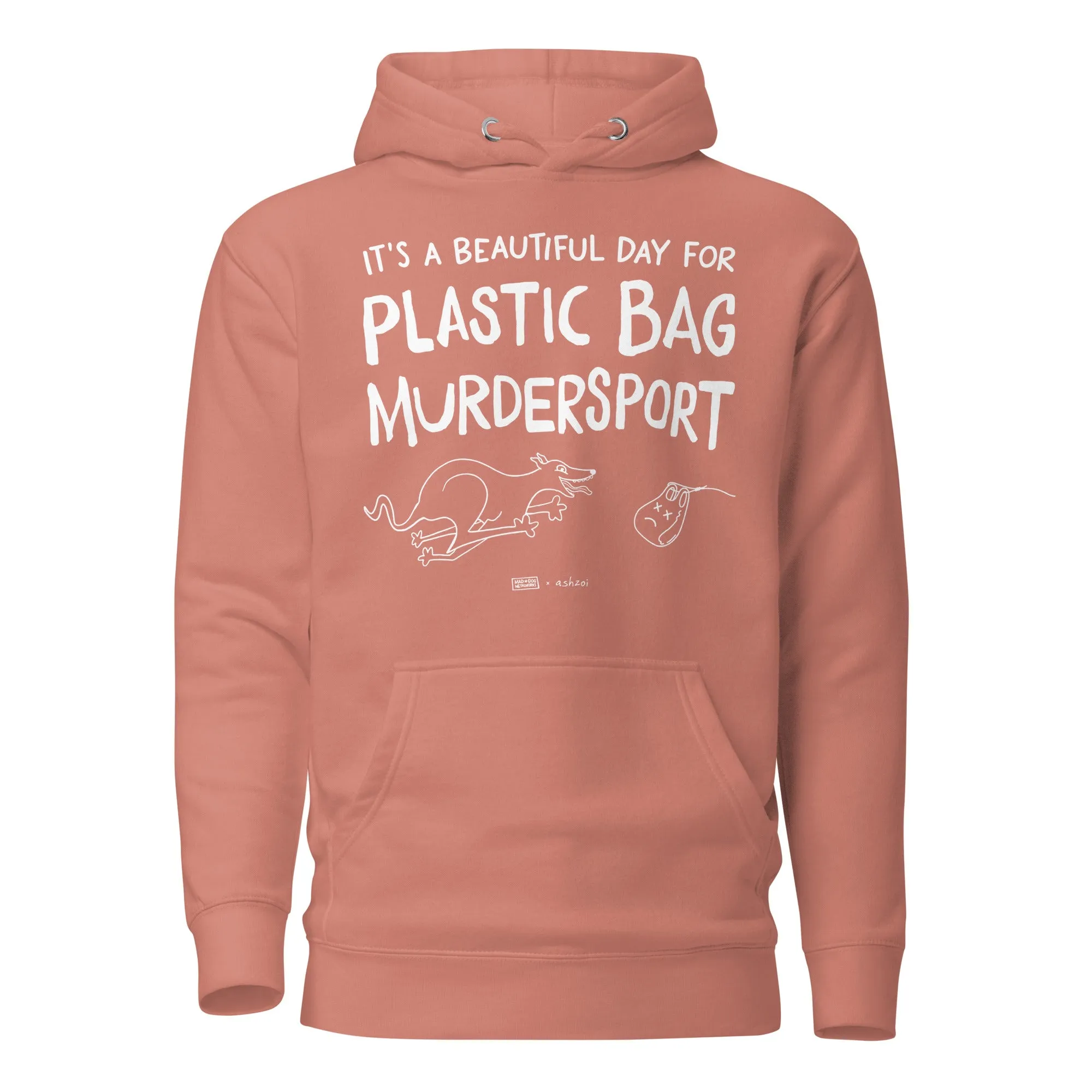 unisex hoodie: plastic bag murdersport (sighthound version)
