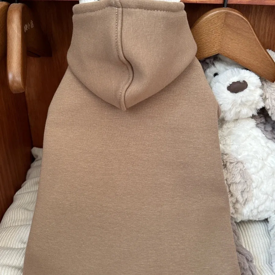 Warm Fleece Hooded Sweatshirt for Sphynx Cats | Winter Thick Long Sleeves Coat for Devon Rex | Soft Loungewear for Kittens