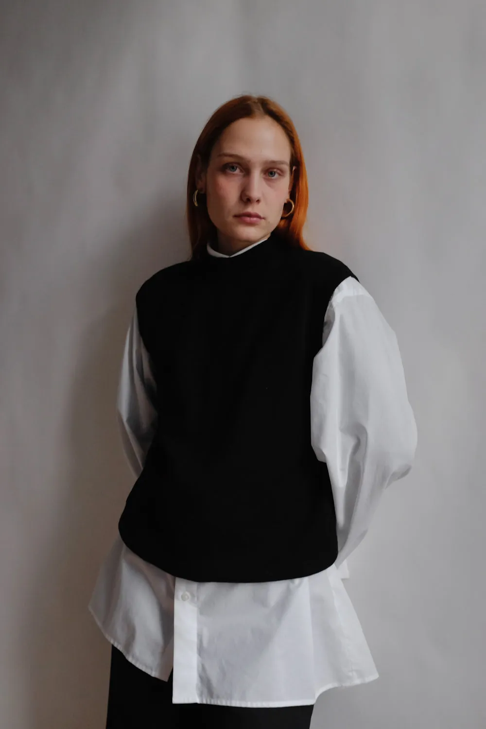 WHITE BASIC OVERSIZE SHIRT