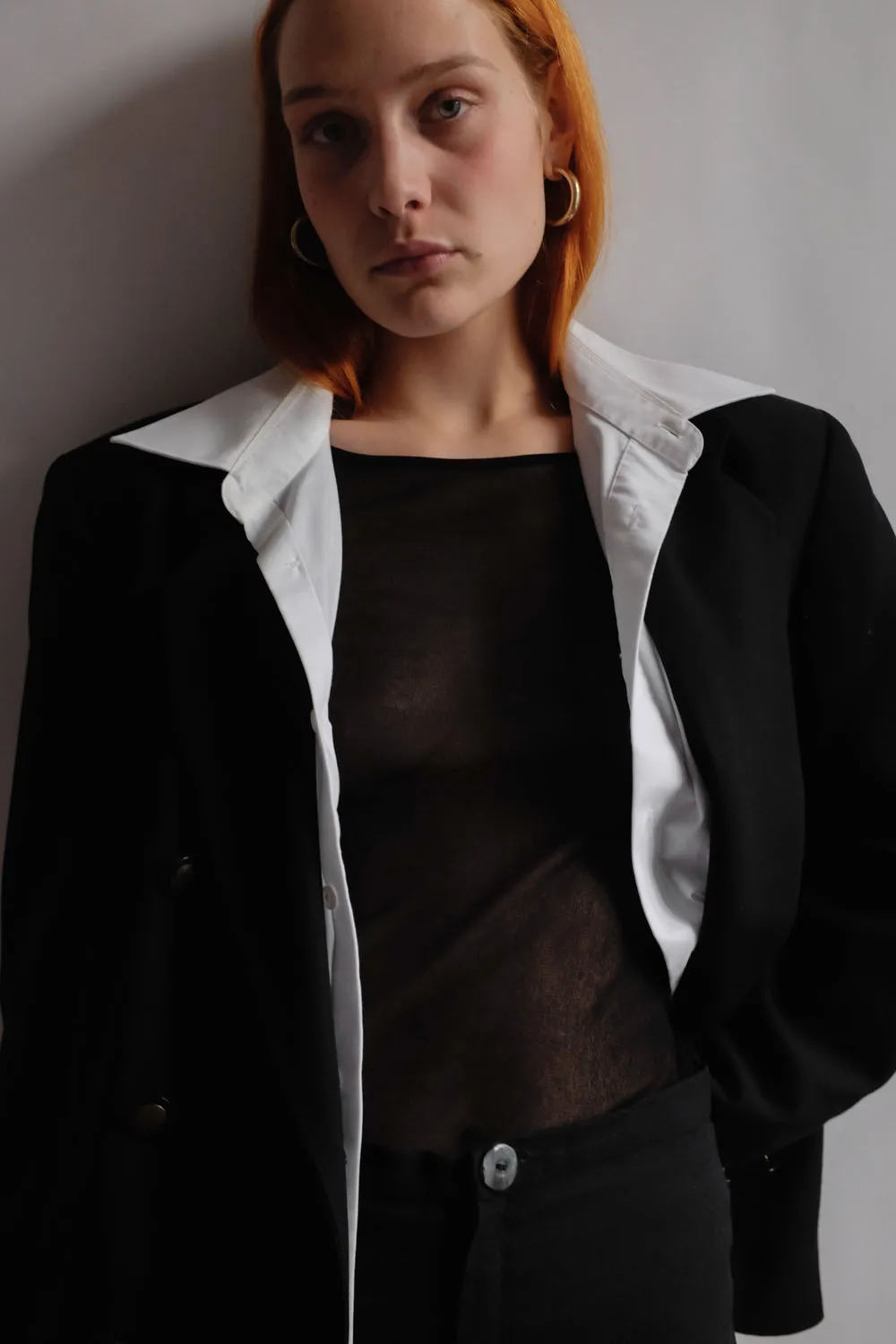 WHITE BASIC OVERSIZE SHIRT
