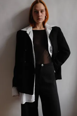 WHITE BASIC OVERSIZE SHIRT