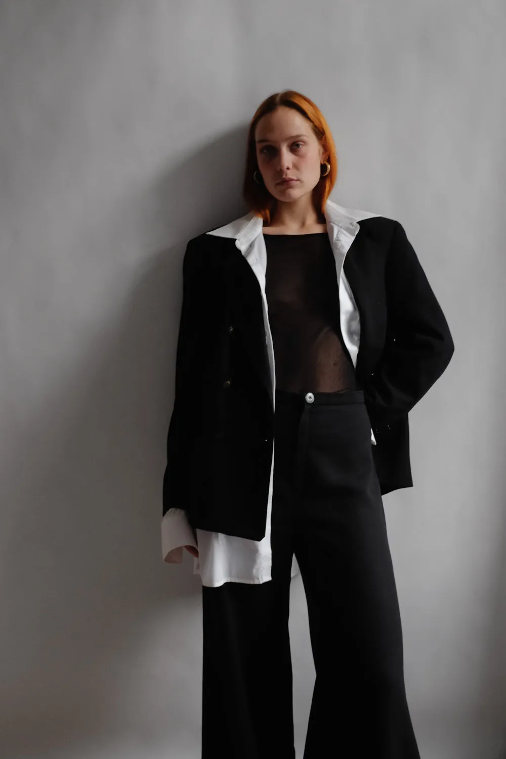 WHITE BASIC OVERSIZE SHIRT