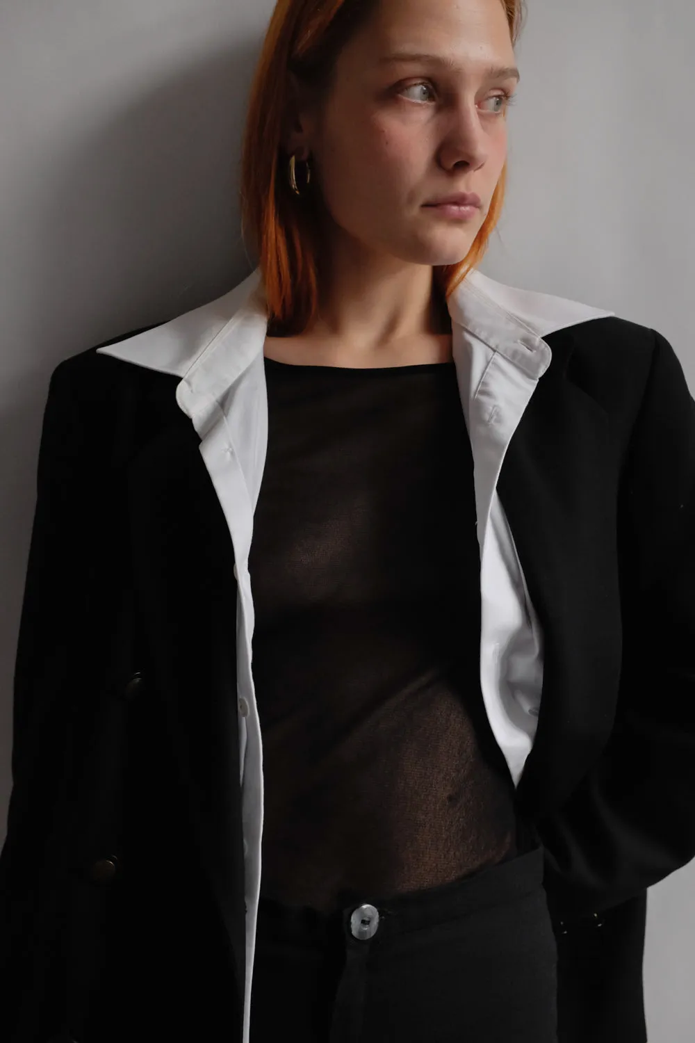 WHITE BASIC OVERSIZE SHIRT
