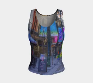 Women's All-Over Fitted Long Tank Top - Downtown Calgary Stephen Avenue