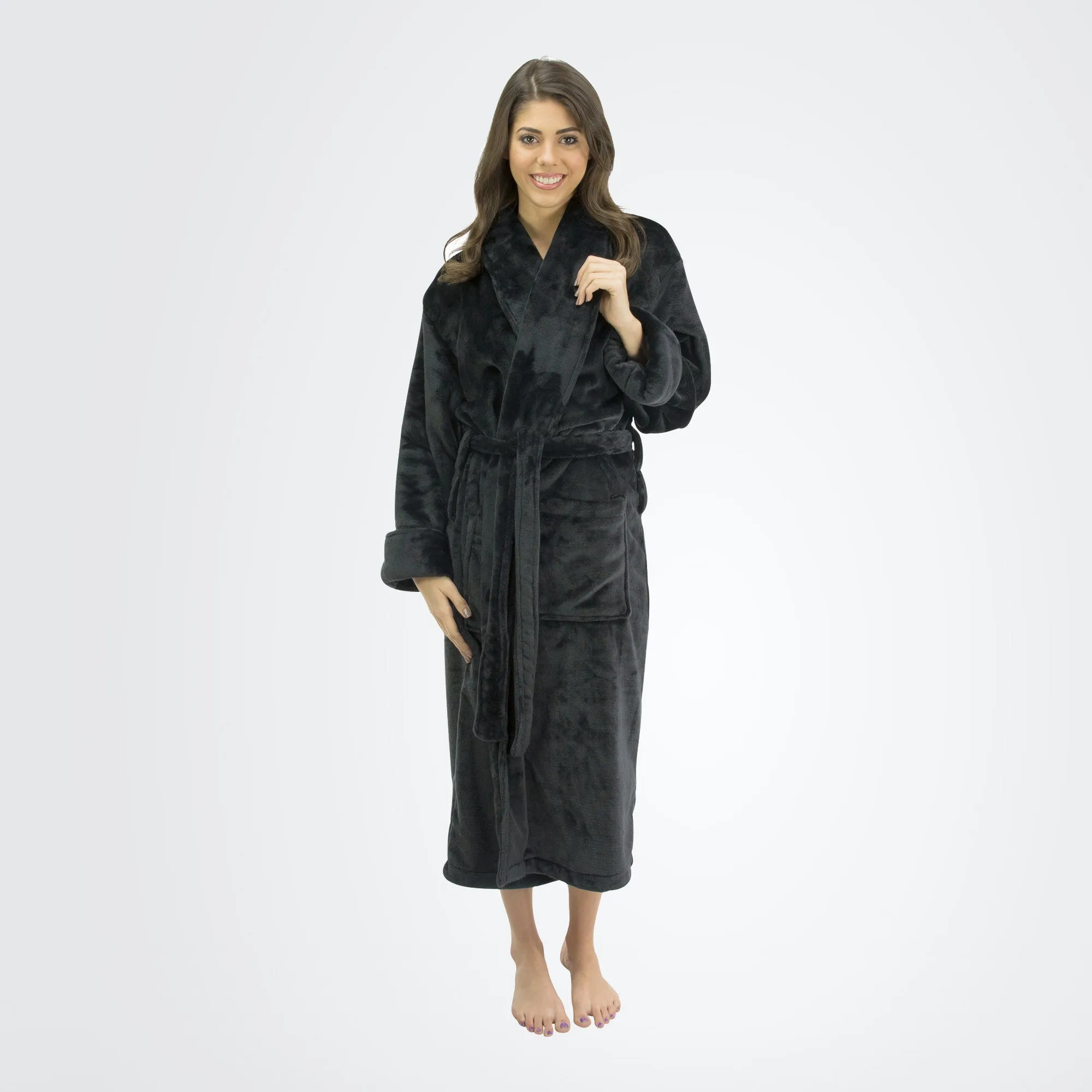 Women's Tahoe Shawl Collar Microfleece Bathrobe