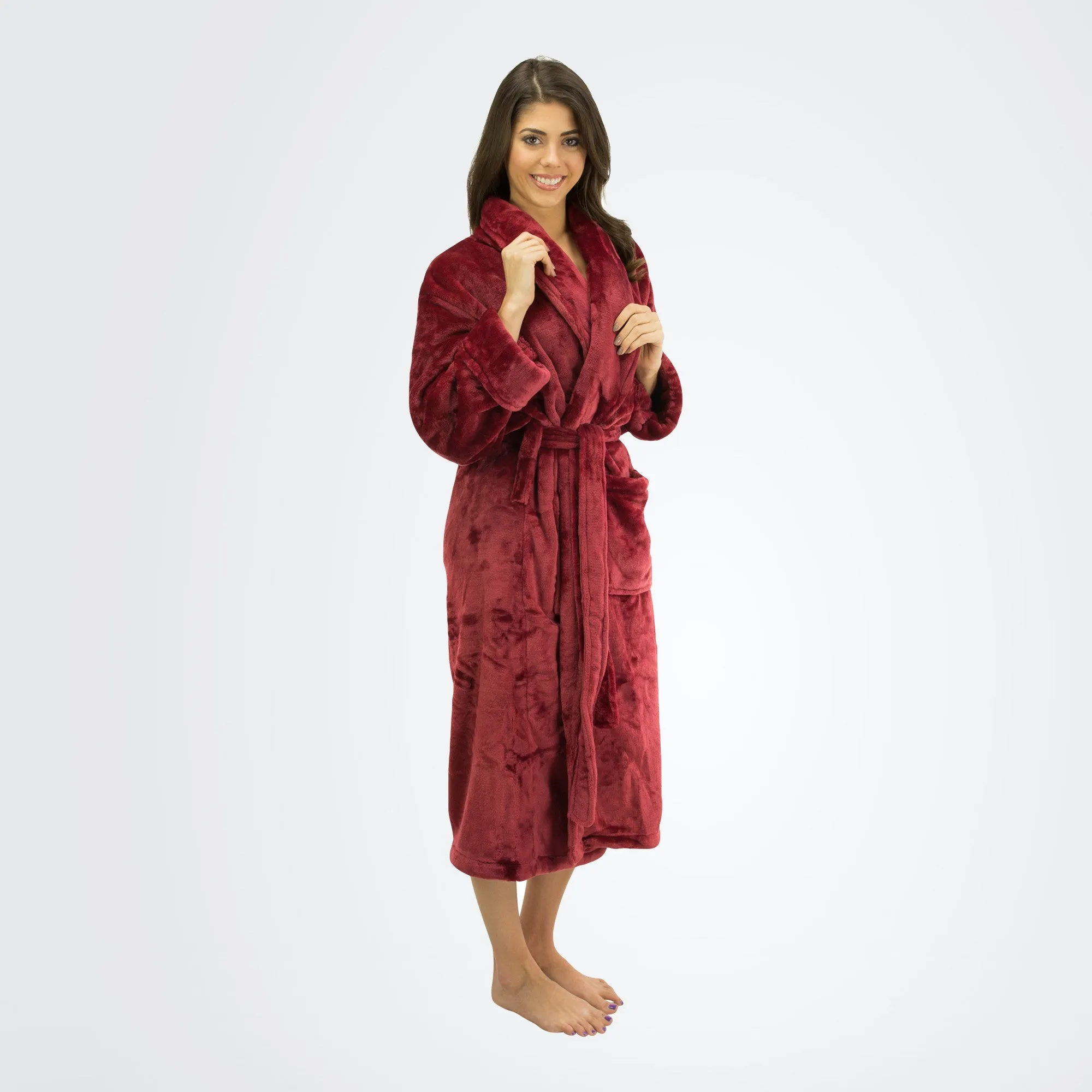 Women's Tahoe Shawl Collar Microfleece Bathrobe