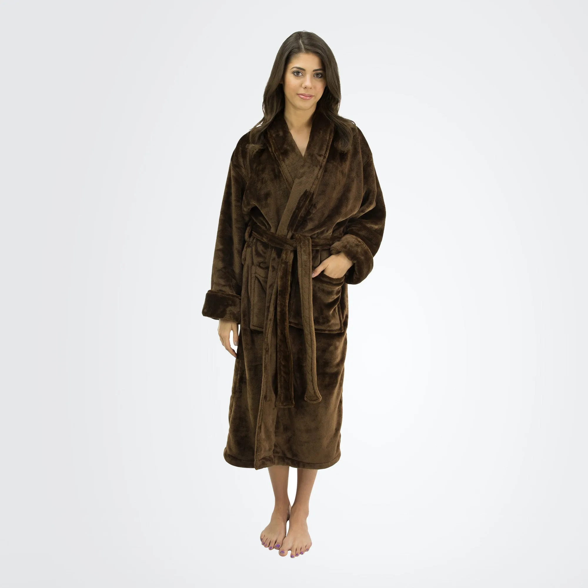 Women's Tahoe Shawl Collar Microfleece Bathrobe