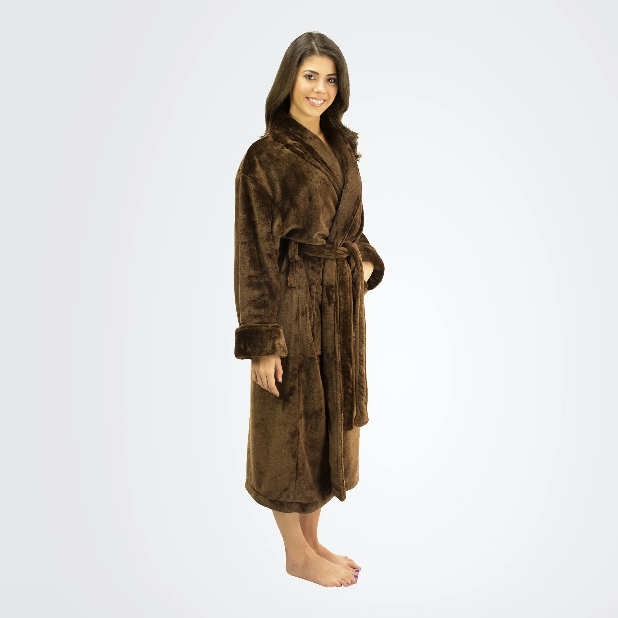 Women's Tahoe Shawl Collar Microfleece Bathrobe