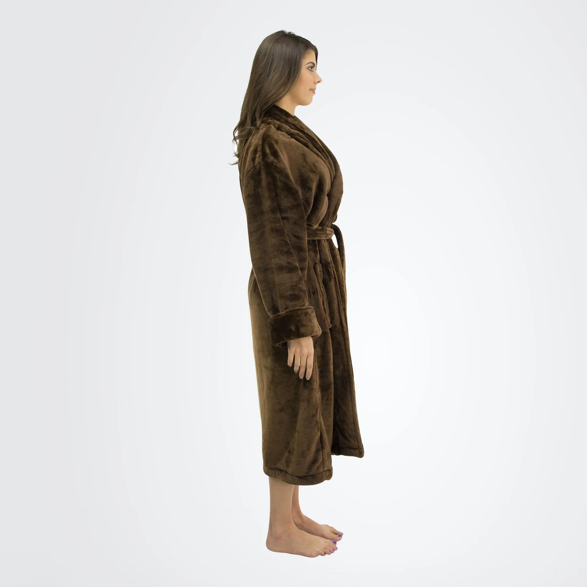 Women's Tahoe Shawl Collar Microfleece Bathrobe