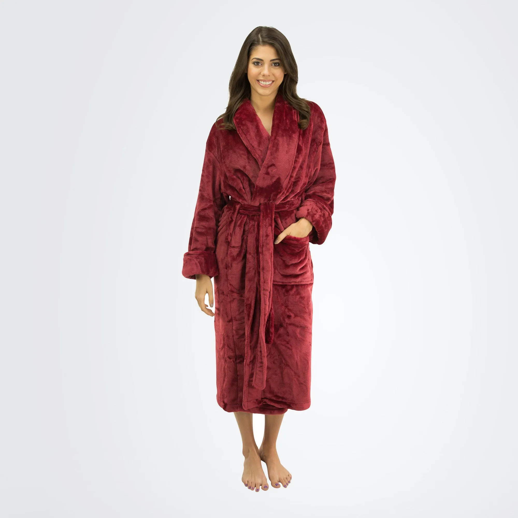 Women's Tahoe Shawl Collar Microfleece Bathrobe