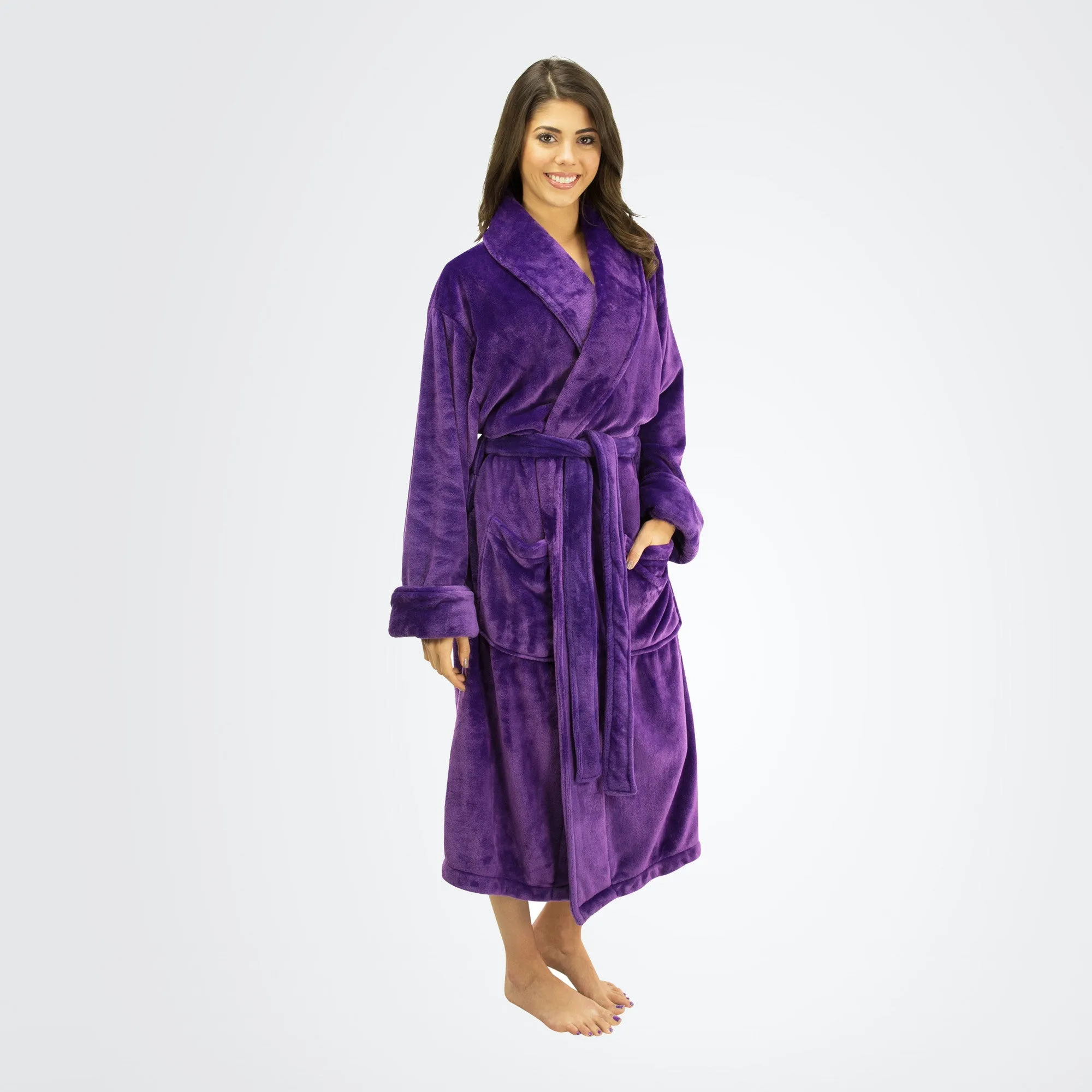 Women's Tahoe Shawl Collar Microfleece Bathrobe