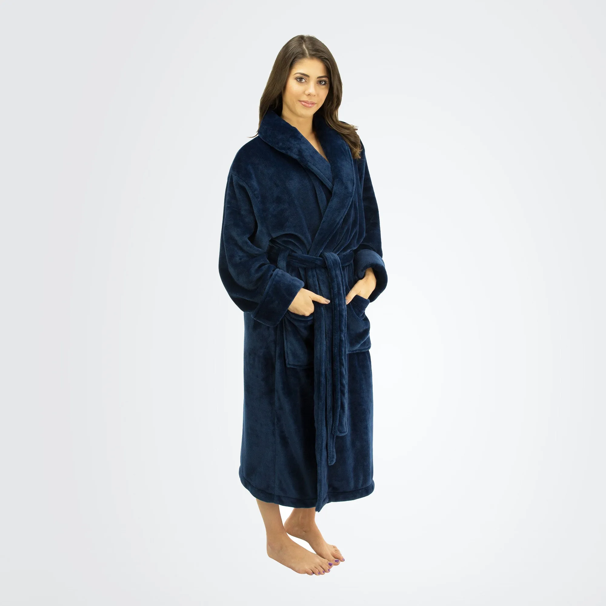 Women's Tahoe Shawl Collar Microfleece Bathrobe