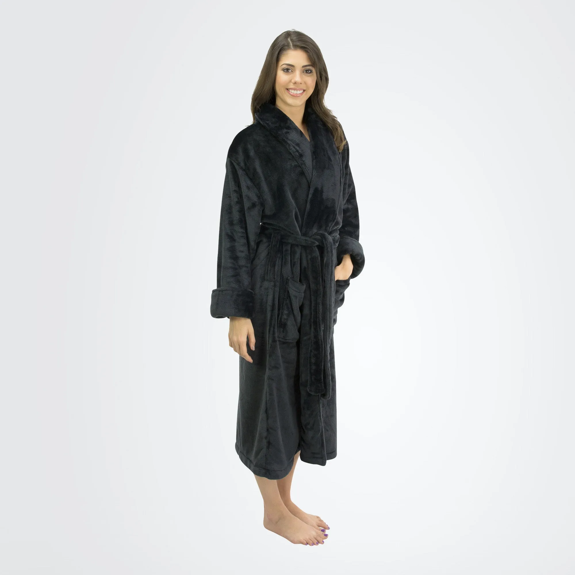 Women's Tahoe Shawl Collar Microfleece Bathrobe